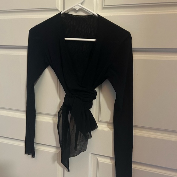 Only Hearts Black Drape Ballet Cardigan - Picture 2 of 5